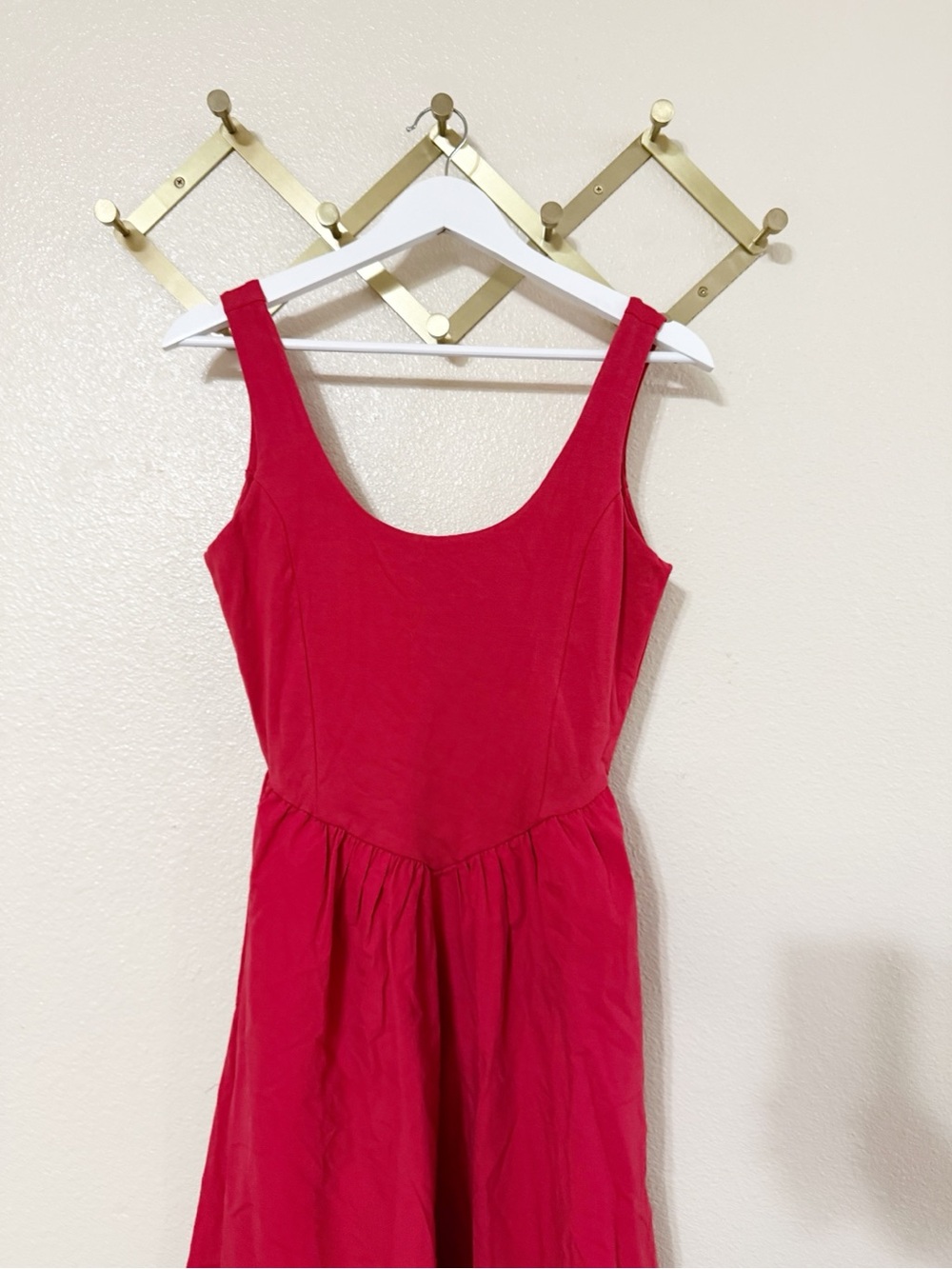Nation Los Angeles Fiona Basque V Waist Midi Dress in Heartbeat Red Size M NEW - Picture 9 of 10